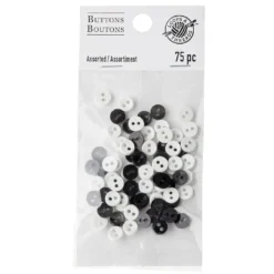 Hot Sale ðŸŽ Favorite Findings™ Mini Buttons, Black & White by Loops & Threads® ðŸ’¯ -Loops & Threads Store 10131209 30