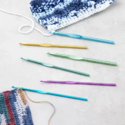 Best Pirce ðŸ›’ Anodized Crochet Hook Set by Loops & Threads®, E-J ðŸ¥° -Loops & Threads Store 10154168 20