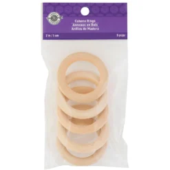 Best Sale â¤ï¸ Loops & Threads® Wood Cabone Rings, 5ct. ðŸ›’ -Loops & Threads Store 10154187 1