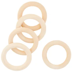 Best Sale â¤ï¸ Loops & Threads® Wood Cabone Rings, 5ct. 🛒