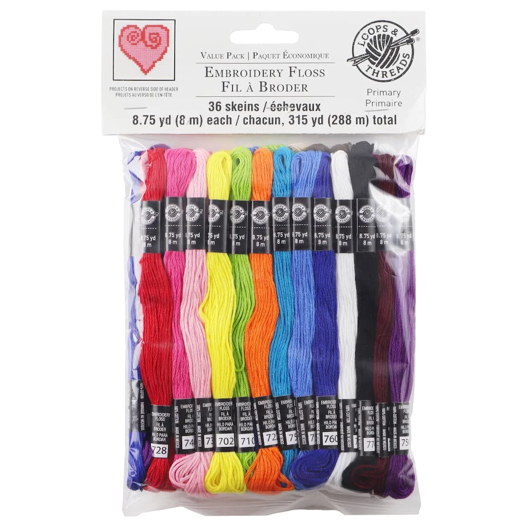 Cheapest 👠12 Packs: 36 ct. (432 total) Primary Embroidery Floss by Loops & Threads™ 😠2 Cheapest 👠12 Packs: 36 ct. (432 total) Primary Embroidery Floss by Loops & Threads™ 😠- Image 2