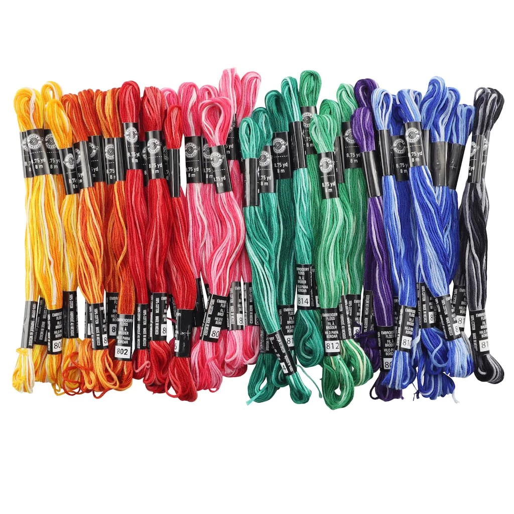 New 🌟 12 Packs: 36 ct. (432 total) Variegated Embroidery Floss by Loops & Threads™ â 1 New 🌟 12 Packs: 36 ct. (432 total) Variegated Embroidery Floss by Loops & Threads™ â