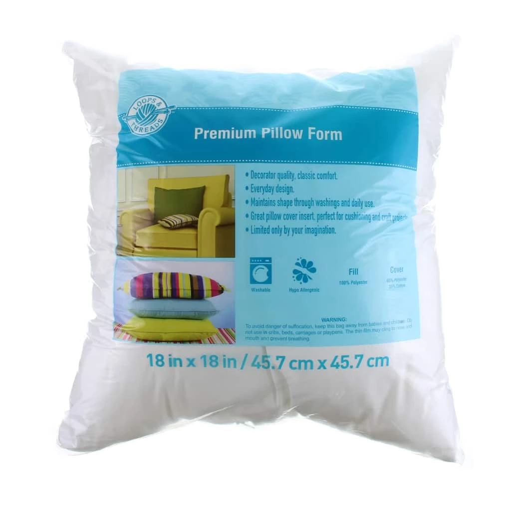 Best Sale 👠6 Pack: Premium Pillow Form by Loops & Threads™, 18" x 18" 😠1 Best Sale 👠6 Pack: Premium Pillow Form by Loops & Threads™, 18" x 18" ðŸ˜