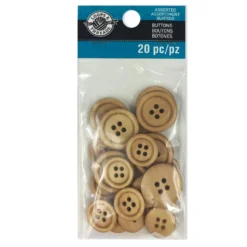 New ðŸŽ Favorite Findings Natural Wood Buttons By Loops & Threads® ðŸŽ -Loops & Threads Store 10509302