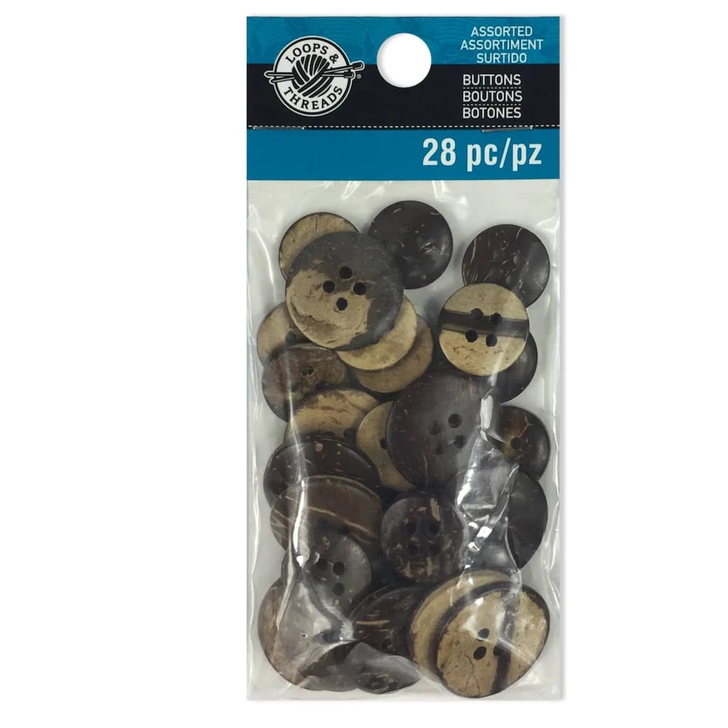 Best Sale ⌛ 12 Packs: 28 ct. (336 total) Coconut Buttons by Loops & Threads® 👠3 Best Sale ⌛ 12 Packs: 28 ct. (336 total) Coconut Buttons by Loops & Threads® 👠- Image 3