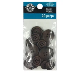 Coupon âœ¨ 12 Packs: 20 ct. (240 total) Dark Wood Buttons by Loops & Threads® â¤ï¸ -Loops & Threads Store 10509306 1