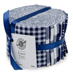 Cheapest 😀 Blue Printed Fabric Strips by Loops & Threads® 🔔