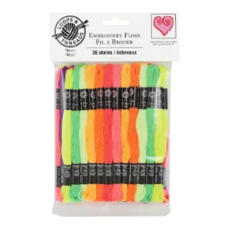 Best Sale âŒ› 12 Packs: 36 ct. (432 total) Neon Embroidery Floss by Loops & Threads® ðŸŒŸ