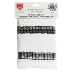 New ðŸ˜ White Embroidery Floss Pack by Loops & Threads®, 36ct. âŒ›