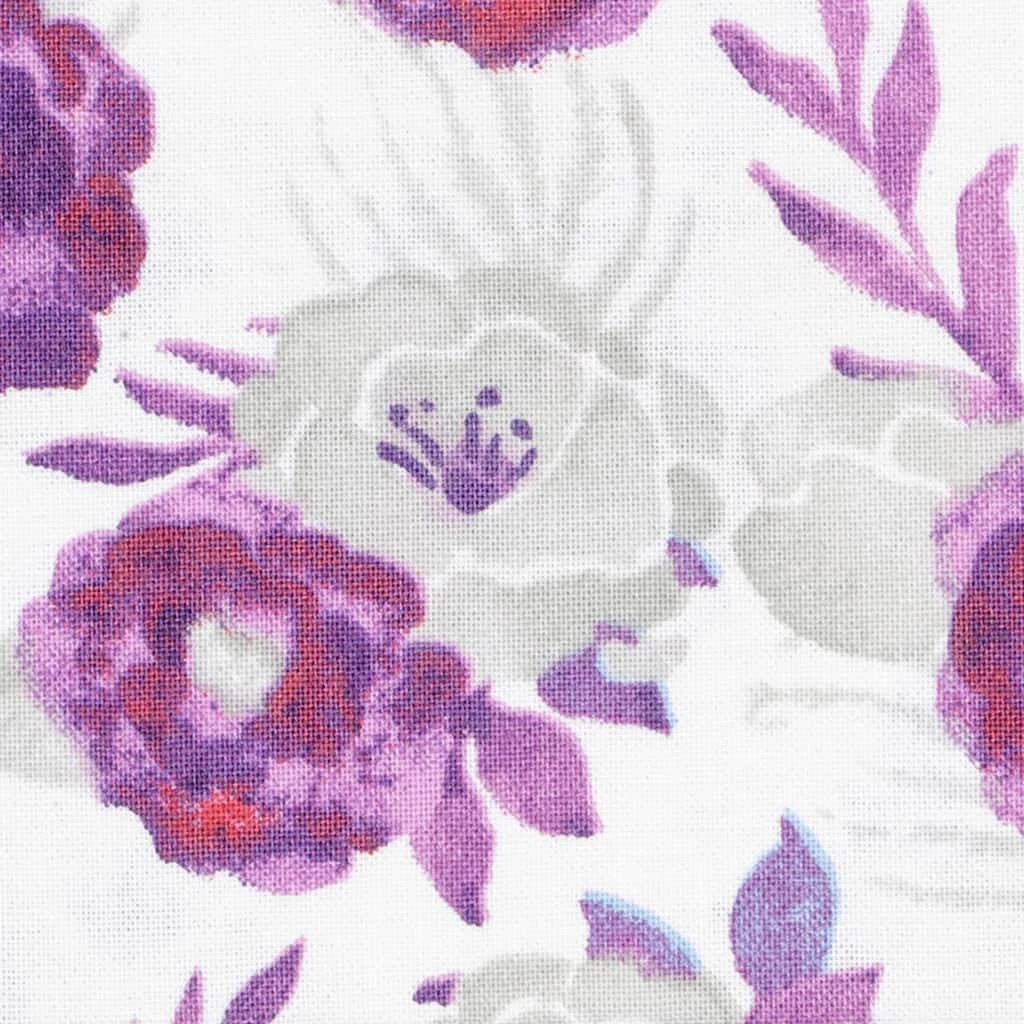 Discount â¤ï¸ Purple & Gray Floral Cotton Fabric by Loops & Threads™ 🔔 2 Discount â¤ï¸ Purple & Gray Floral Cotton Fabric by Loops & Threads™ 🔔 - Image 2