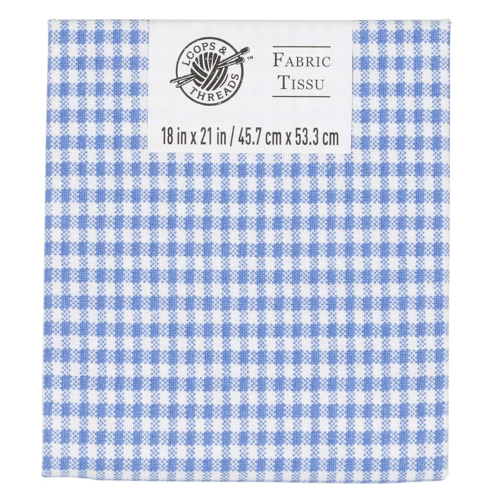 Hot Sale 🔥 Blue & White Plaid Cotton Fabric by Loops & Threads™ 🔔 1 Hot Sale 🔥 Blue & White Plaid Cotton Fabric by Loops & Threads™ 🔔