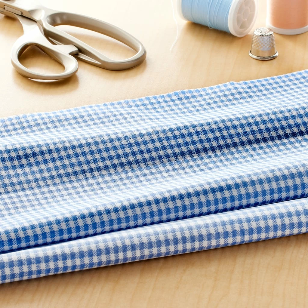 Hot Sale 🔥 Blue & White Plaid Cotton Fabric by Loops & Threads™ 🔔 2 Hot Sale 🔥 Blue & White Plaid Cotton Fabric by Loops & Threads™ 🔔 - Image 2