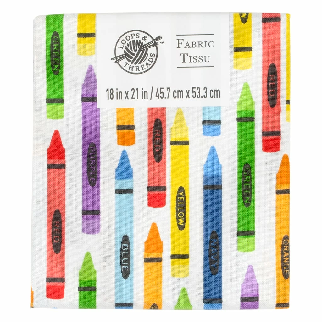 Cheap 😀 Multicolor Crayon Cotton Fabric by Loops & Threads™ 👠1 Cheap 😀 Multicolor Crayon Cotton Fabric by Loops & Threads™ ðŸ‘