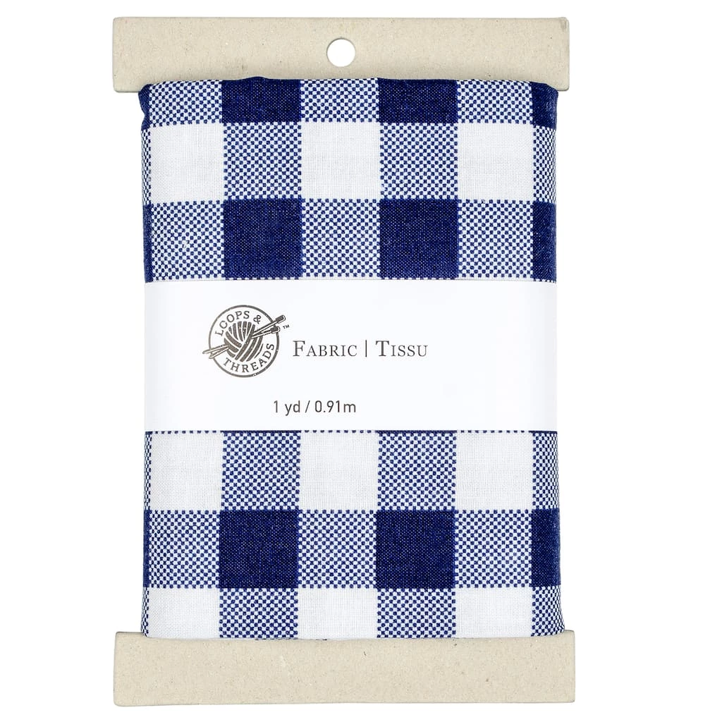 Best Sale ✨ Navy & White Buffalo Check Cotton Fabric Bundle by Loops & Threads™ 😉 1 Best Sale ✨ Navy & White Buffalo Check Cotton Fabric Bundle by Loops & Threads™ 😉