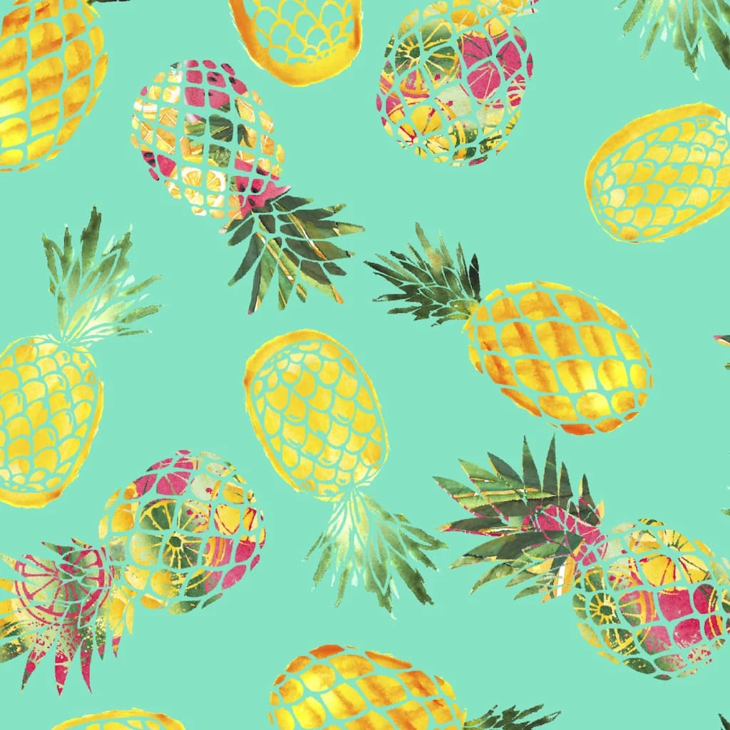 Promo 🤩 Turquoise Pineapple Cotton Fabric Bundle by Loops & Threads™ 🤩 4 Promo 🤩 Turquoise Pineapple Cotton Fabric Bundle by Loops & Threads™ 🤩 - Image 4