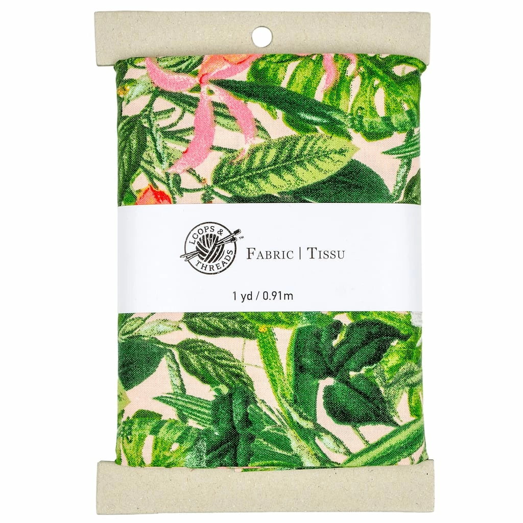 Cheapest ⌛ Tropical Palm Cotton Fabric Bundle by Loops & Threads™ 😀 1 Cheapest ⌛ Tropical Palm Cotton Fabric Bundle by Loops & Threads™ 😀