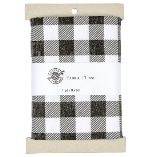 Best Sale ðŸ”¥ Black & White Buffalo Check Cotton Fabric by Loops & Threads™ â­ -Loops & Threads Store 10631342 1