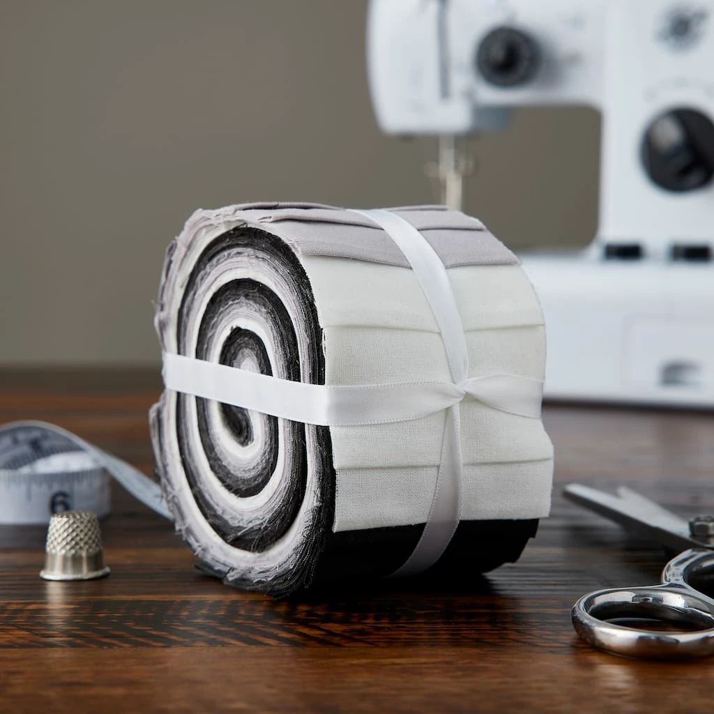 Cheapest 💯 Black & White Solid Cotton Fabric Strips by Loops & Threads™ 😠2 Cheapest 💯 Black & White Solid Cotton Fabric Strips by Loops & Threads™ 😠- Image 2