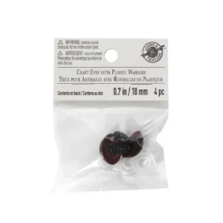 Wholesale ðŸ˜ 12 Pack: 18mm Craft Eyes with Plastic Washers by Loops & Threads™ ðŸŒŸ -Loops & Threads Store 10650813 3 1