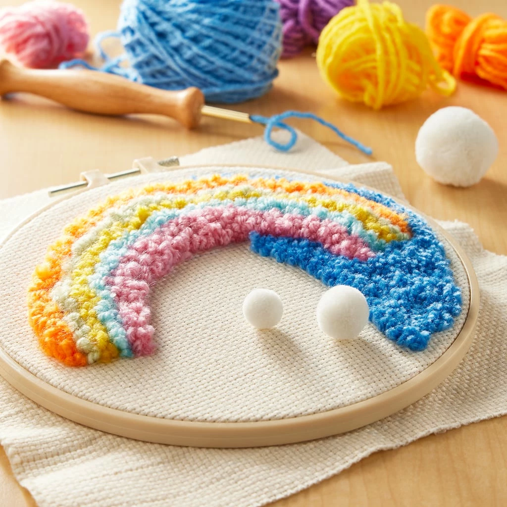 Deals 🧨 Rainbow & Pom-Pom Punch Needle Kit by Loops & Threads® ✨ 2 Deals 🧨 Rainbow & Pom-Pom Punch Needle Kit by Loops & Threads® ✨ - Image 2