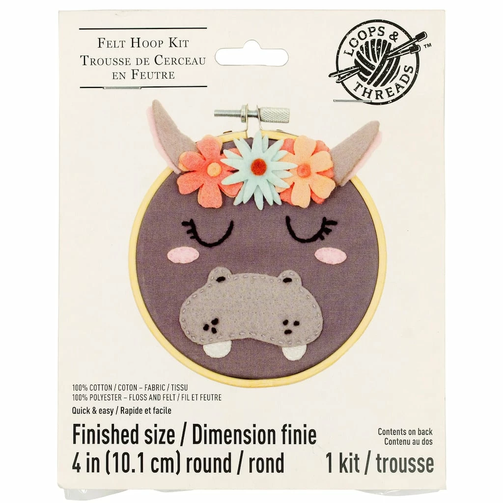 Best Sale 🛒 Hippo Felt Hoop Kit by Loops & Threads™ 🎉 1 Best Sale 🛒 Hippo Felt Hoop Kit by Loops & Threads™ 🎉