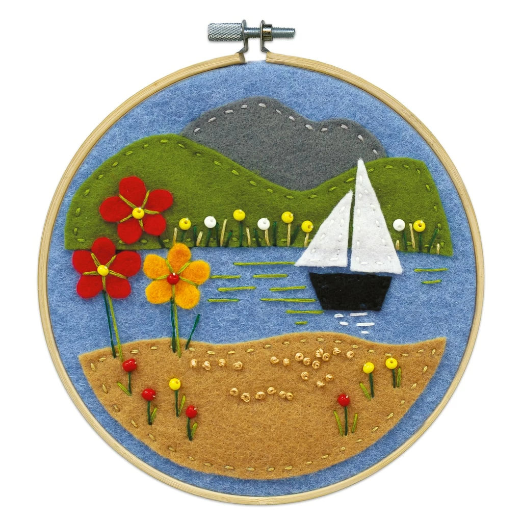 Outlet 😠Sailboat Felt Applique Kit by Loops & Threads® 🛒 1 Outlet 😠Sailboat Felt Applique Kit by Loops & Threads® 🛒