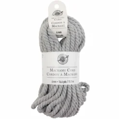 New ⌛ Macramé Cotton Cord by Loops & Threads®, 50ft. â¤ï¸ 10 New ⌛ Macramé Cotton Cord by Loops & Threads®, 50ft. â¤ï¸ -Loops & Threads Store 10665950