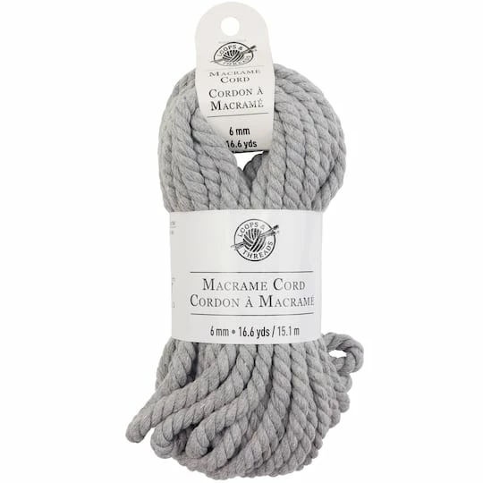 New ⌛ Macramé Cotton Cord by Loops & Threads®, 50ft. â¤ï¸ 4 New ⌛ Macramé Cotton Cord by Loops & Threads®, 50ft. â¤ï¸ - Image 4