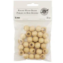 Buy ðŸŒŸ 12 Packs: 28 ct. (336 total) Natural Wood Round Beads, 16mm by Loops & Threads® ðŸ’¯