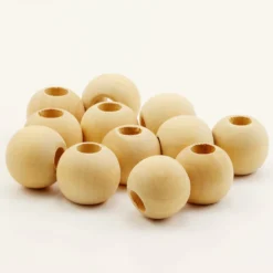 Brand new âœ¨ 12 Packs: 12 ct. (144 total) Natural Wood Round Beads, 25mm by Loops & Threads® ðŸ‘ -Loops & Threads Store 10666683 2 1