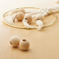 Best Sale ðŸ˜€ Natural Wood Round Beads by Loops & Threads®, 25mm ðŸ‘ -Loops & Threads Store 10666683 20