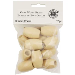 Coupon ðŸŽ‰ 12 Packs: 12 ct. (144 total) Natural Wood Oval Beads, 32mm by Loops & Threads® ðŸ˜€