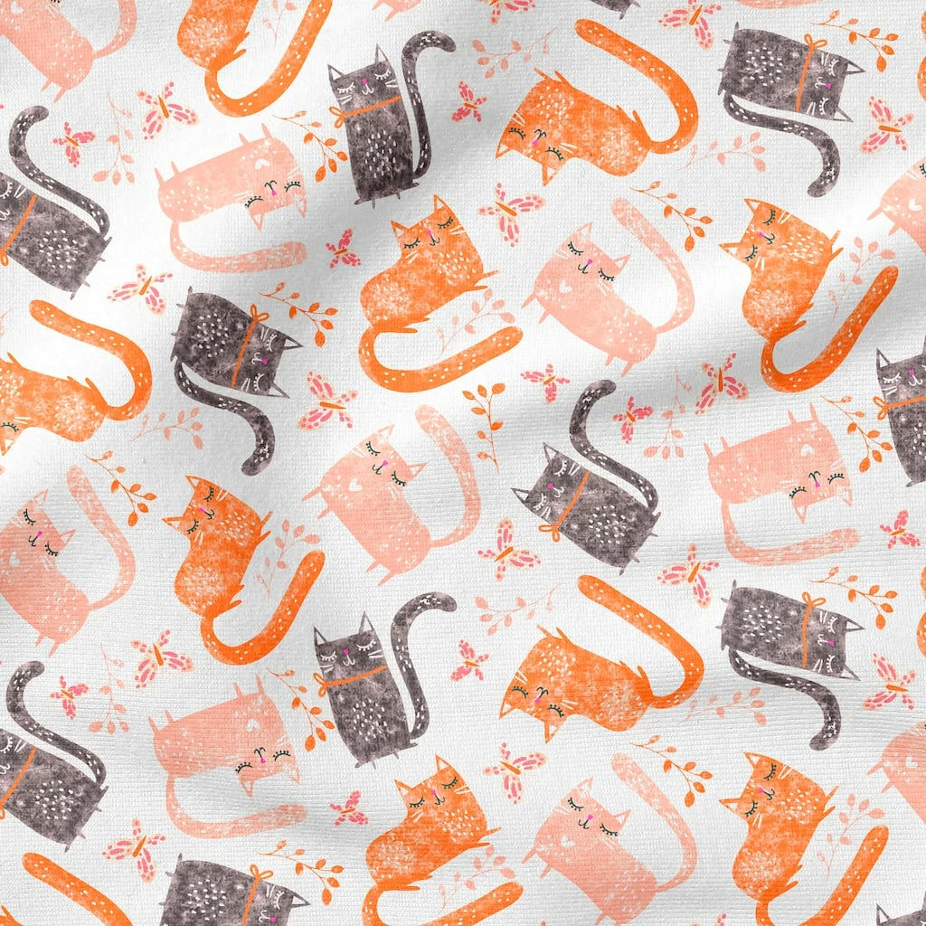 Best Sale 🥰 Coral Cats Cotton Fabric Bundle by Loops & Threads™ 🧨 5 Best Sale 🥰 Coral Cats Cotton Fabric Bundle by Loops & Threads™ 🧨 - Image 5