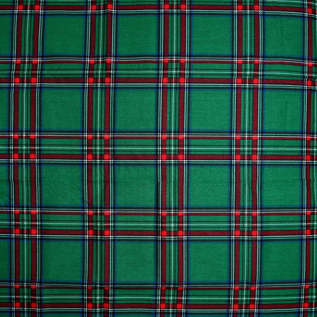 Deals âœ”ï¸ Green Plaid Cotton Fabric by Loops & Threads® 👠2 Deals âœ”ï¸ Green Plaid Cotton Fabric by Loops & Threads® 👠- Image 2