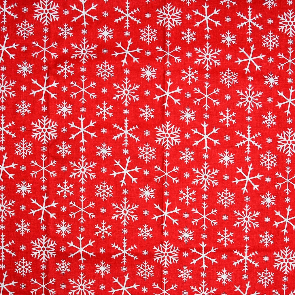 Deals ⌛ Red Snowflake Cotton Fabric by Loops & Threads® 👠2 Deals ⌛ Red Snowflake Cotton Fabric by Loops & Threads® 👠- Image 2