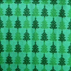 Coupon ✨ Green 🎅 Christmas Trees Cotton Fabric by Loops & Threads® 🔥