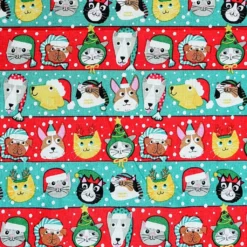 Budget 🔥 Christmas Pets Cotton Fabric by Loops & Threads® ✔ï¸
