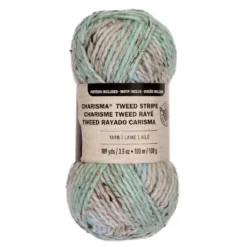 Brand new ðŸ‘ 15 Pack: Charisma™ Tweed Stripe Yarn by Loops & Threads® ðŸŒŸ