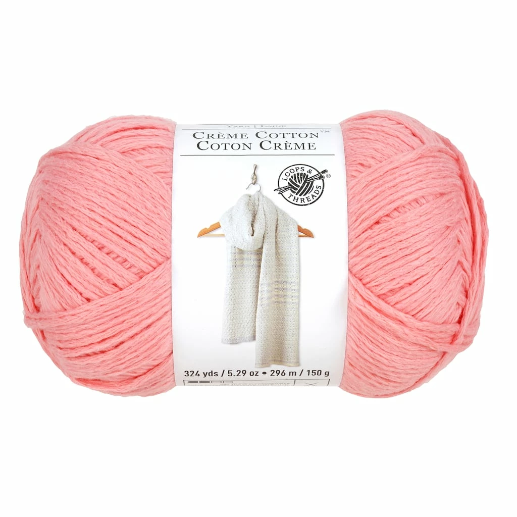 New ⌛ 15 Pack: Crème Cotton™ Yarn by Loops & Threads® 👠1 New ⌛ 15 Pack: Crème Cotton™ Yarn by Loops & Threads® ðŸ‘