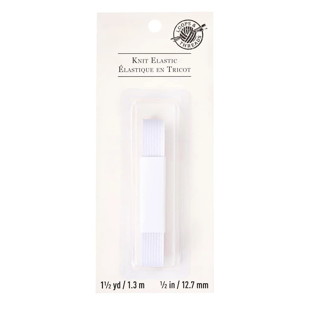 Brand new 😀 12 Pack: 1/2" Knit Elastic by Loops & Threads™ 🛒 1 Brand new 😀 12 Pack: 1/2" Knit Elastic by Loops & Threads™ 🛒